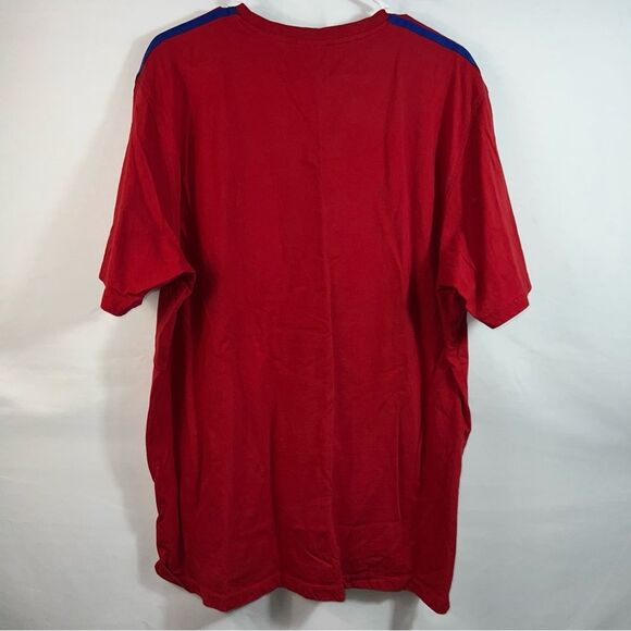 Adidas Three Blue Stripe Great Britain Red Short Sleeve Tee 0626 - Picture 8 of 10